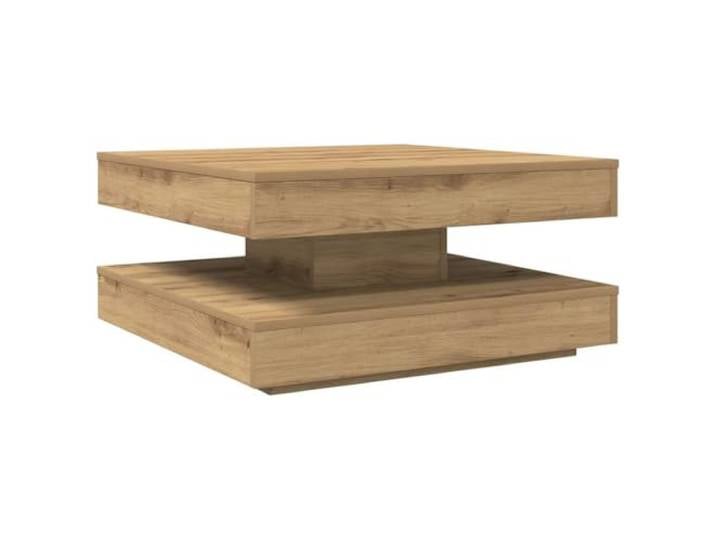 Couchtisch, drehbar, 360 Grad, aus Holz, 70 x 70 x 34,5 cm