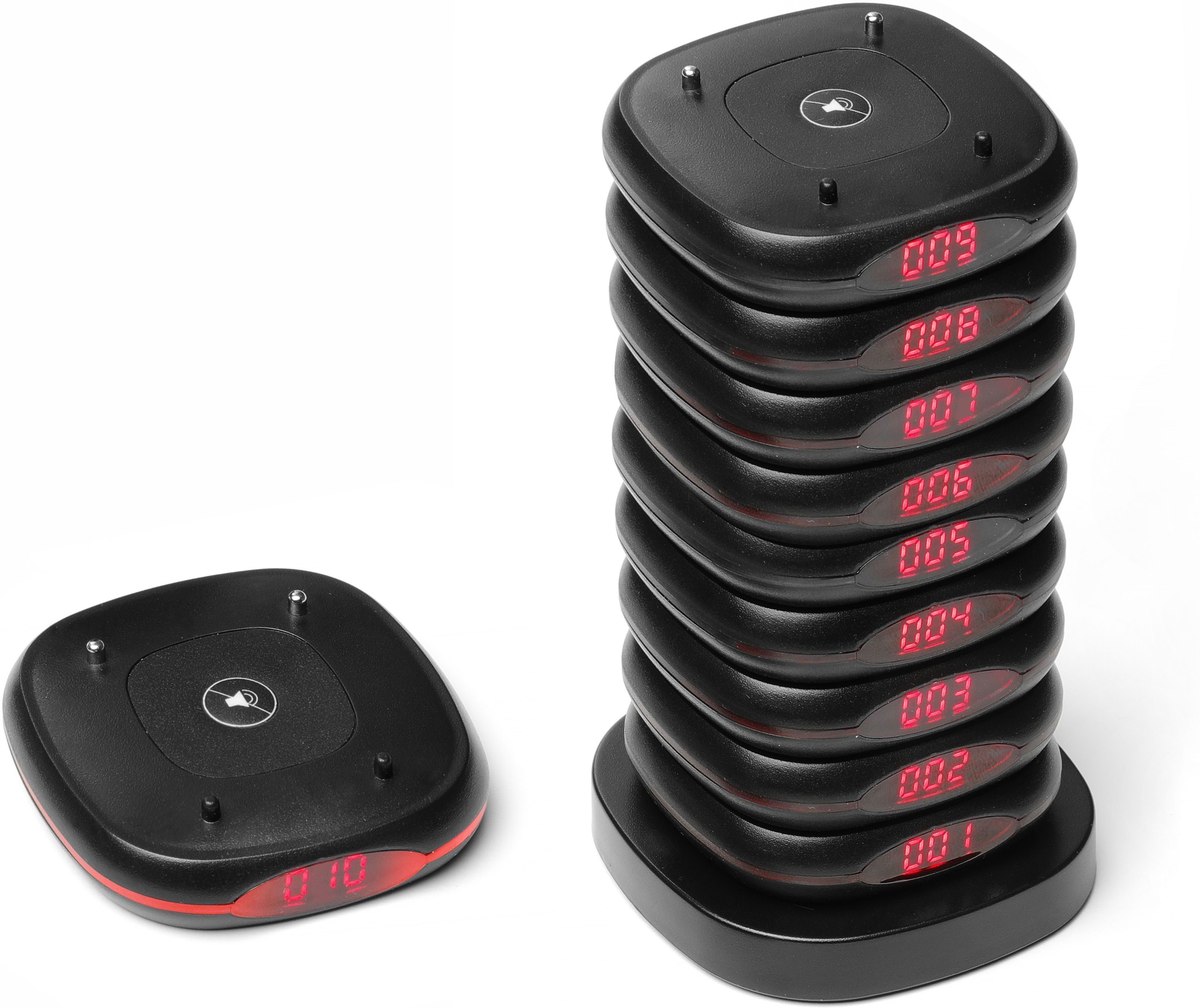 Hendi Set di 10 Pezzi Cercapersone per Ristorante 8 x 8 cm