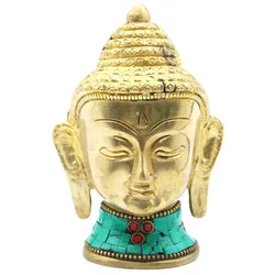 Brass Buddha Figure - Sm Head - 5 cm