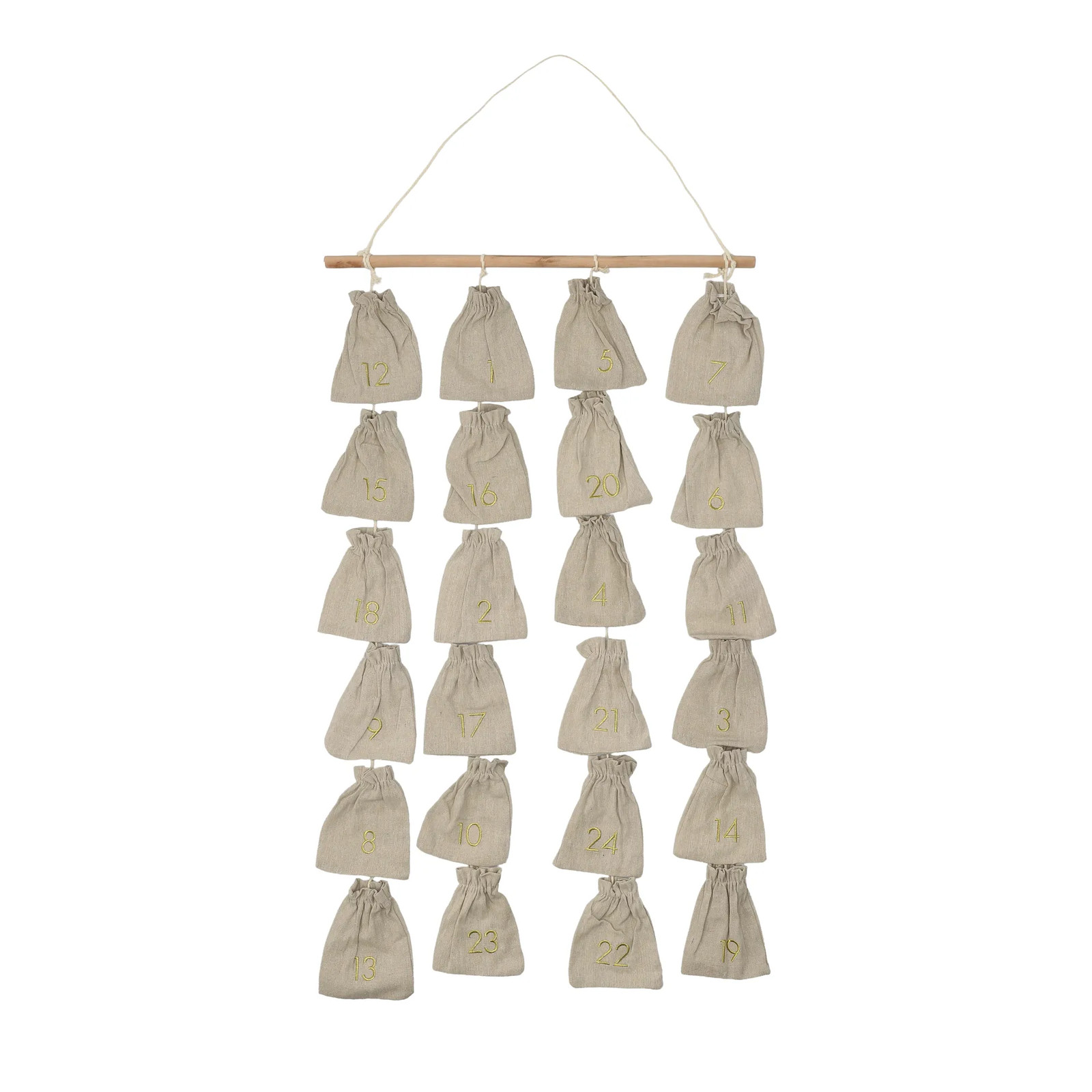 Scandi Living Joyful adventskalender Beige, 75 cm