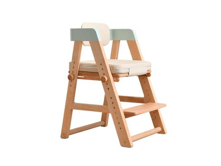 Mf5rGb7pD Home Office Kinder-Esszimmerstuhl kann den Arbeitsstuhl anheben, Heimschreibtischstuhl, Korrektur, sitzender, wachsender Holzstuhl Bürostuhl(Green)