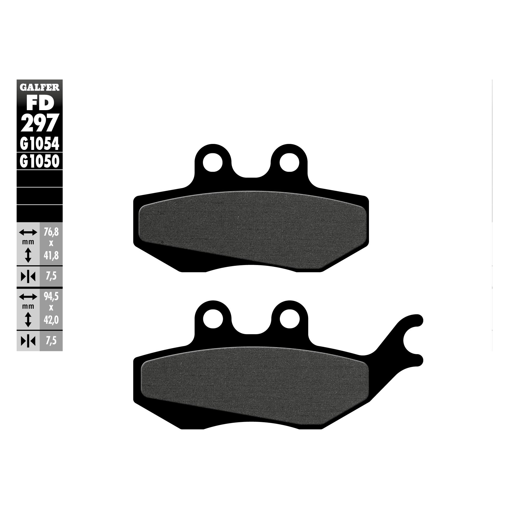 Galfer Bike GALFER Bremsbelag "FD297" G1054 - Organisch Standard, Satz, vorn RIEJU (Organisch (Resin)) (FD297-G1054)