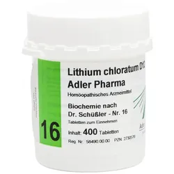 Biochemie Adler 16 Lithium Chloratum D12 Adler Pha