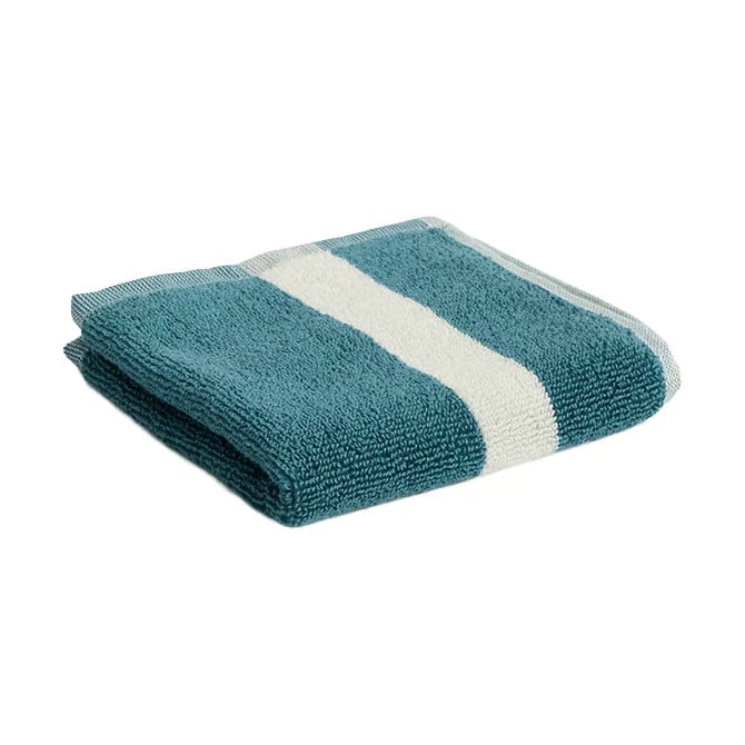 HAY Stripe handdoek Petrol blue, 30 x 30 cm