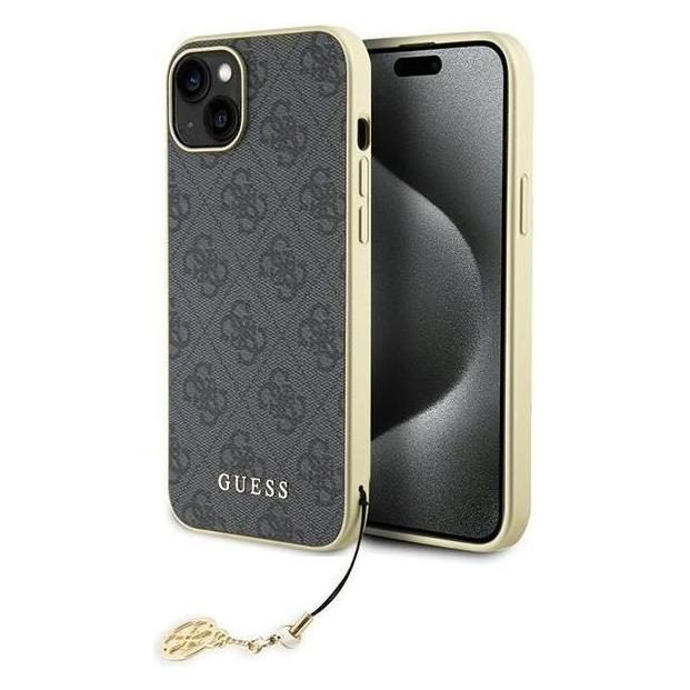 Guess GUHCP15MGF4GGR iPhone 15 Plus 6.7" szary/grey hardcase 4G Charms Collection (Apple iPhone 15 Plus) (GUE003313-0)