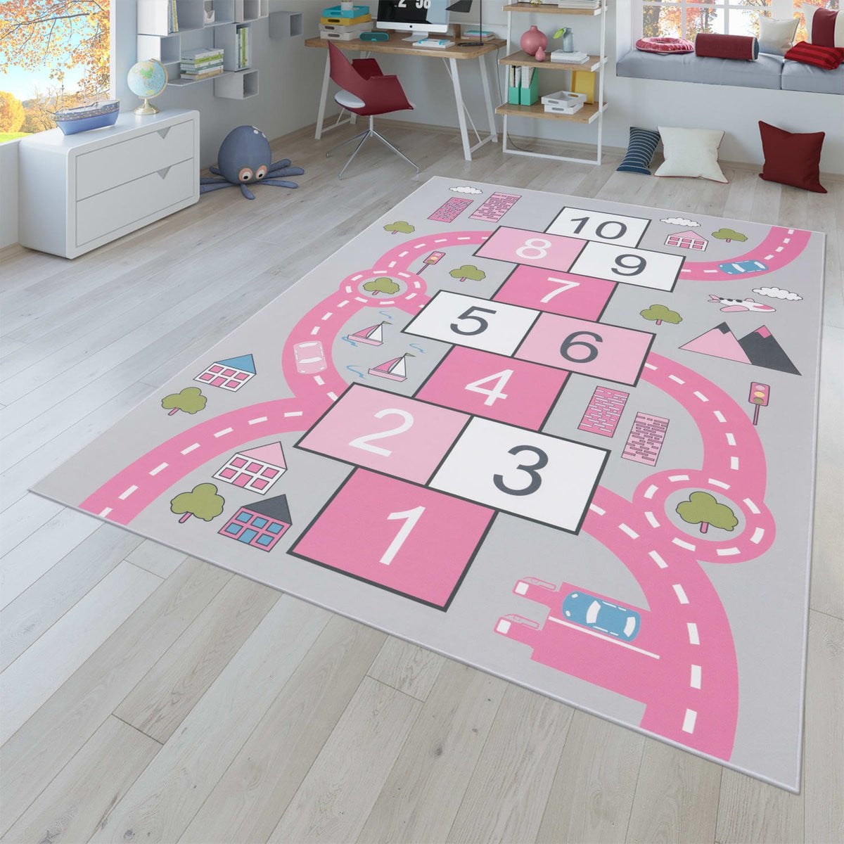 TT Home Kinderkamertapijt Boho Straat Roze Rechthoek 200 x 290 cm