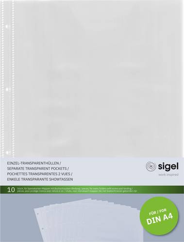 Sigel Einzel-Transparenthülle DIN A4 SM190 10St.