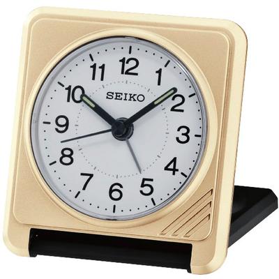 Reisewecker SEIKO "QHT015G", gold (goldfarben), Wecker, Reisewecker, Wecker, Piepalarm, inkl. Batterie