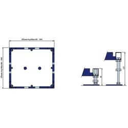 Villeroy und Boch Montagerahmen U91412100 mit 2 Mittelfüßen, für Duschwannen bis 100 x 100 cm