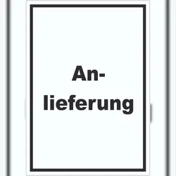 HB-Druck Anlieferung Aufkleber mit Text Annahme hochkant A1 (594x841mm)