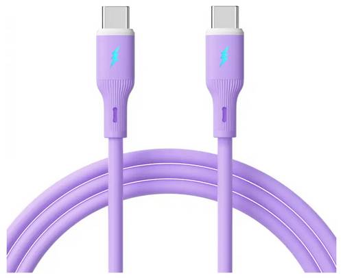 Akyga USB-Kabel USB-C Stecker, USB-C Stecker 1m Violett AK-USB-70