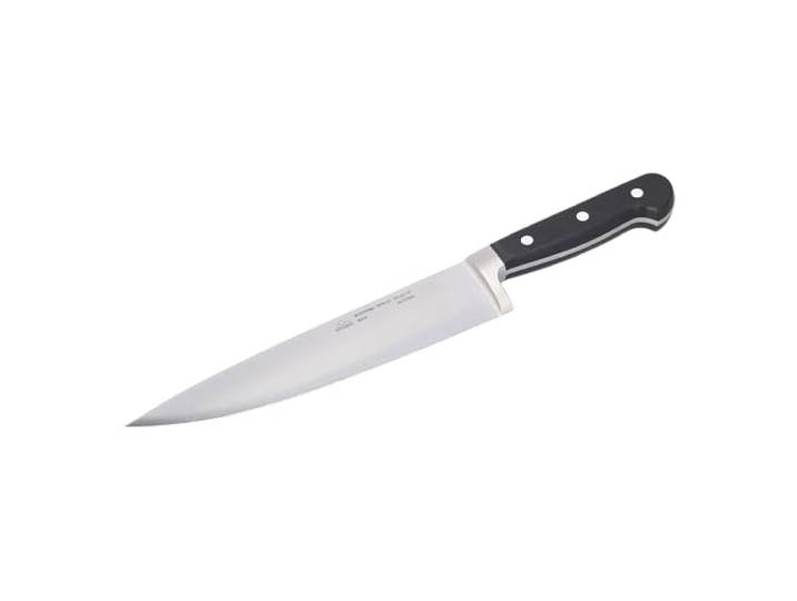 STUBAI hochwertiges breites Kochmesser geschmiedet 230 mm Küchenmesser aus Edelstahl für Schneiden von Fleisch, Geflügel, Gemüse, Obst & Lebensmitteln, spülmaschinenfest, schwarzer Griff
