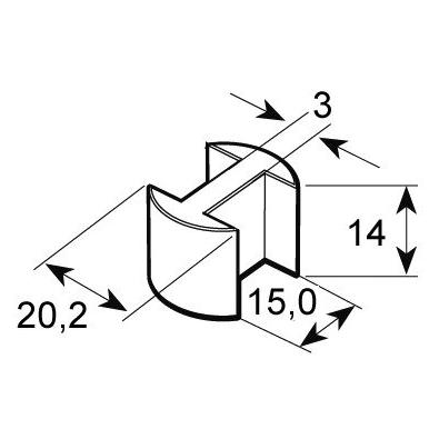 Rehau Mittelstopper CLASSIC (1 Stk.) (779710-003)