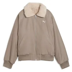 Puma, Damen, Laufjacke, Reversible Blouson High Loft Lining Jacket W (M), Beige, Grau, M
