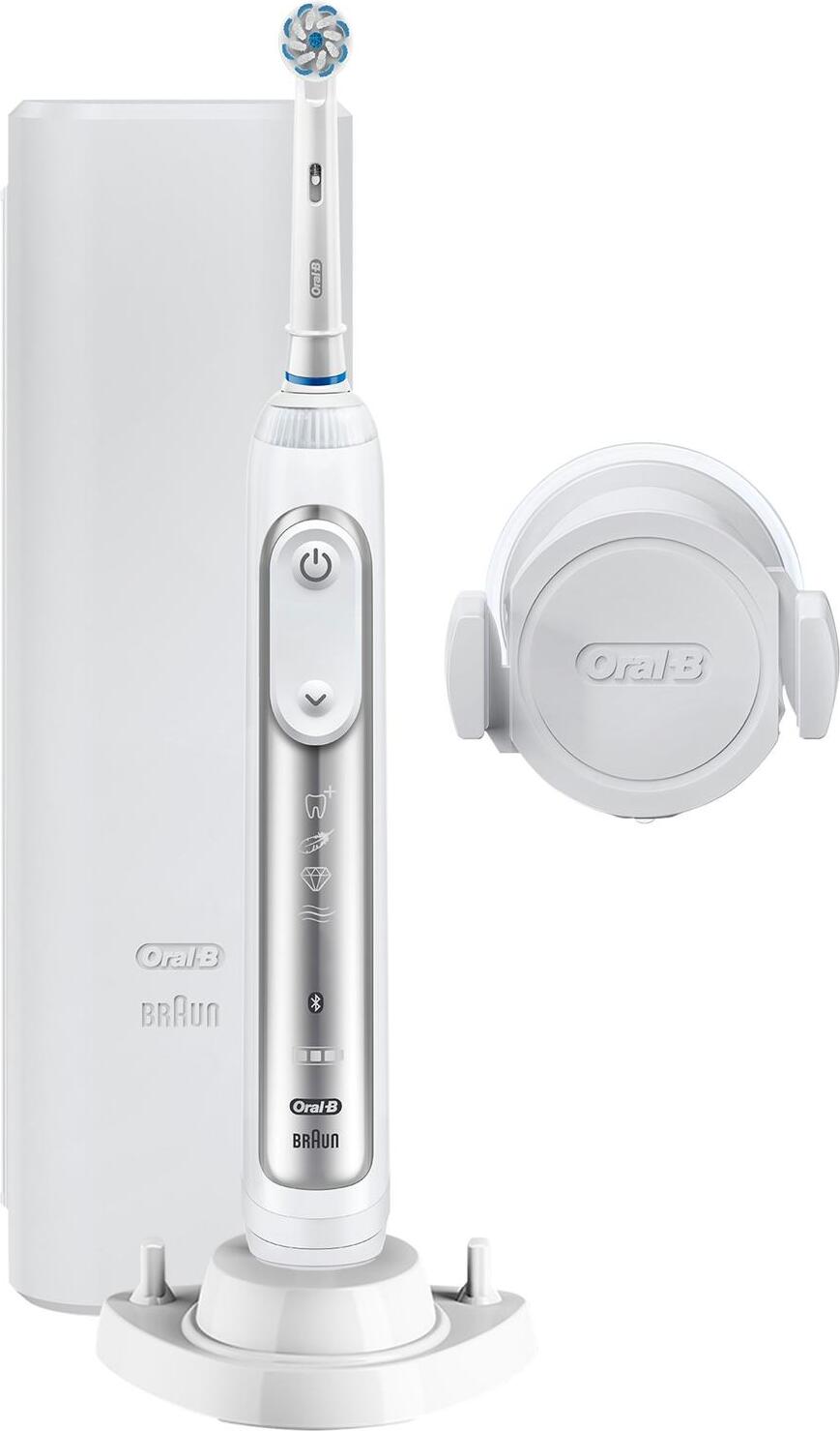 Oral-B Genius Elektrische Zahnbürste Genius 8100S Silver, Rund, Batterie/Akku, Integrierte Batterie, 1 Stück(e), 1 Stück(e)