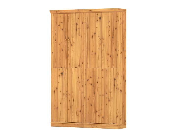 Massive Schrankwand 148cm Holz/Braun/Kiefer