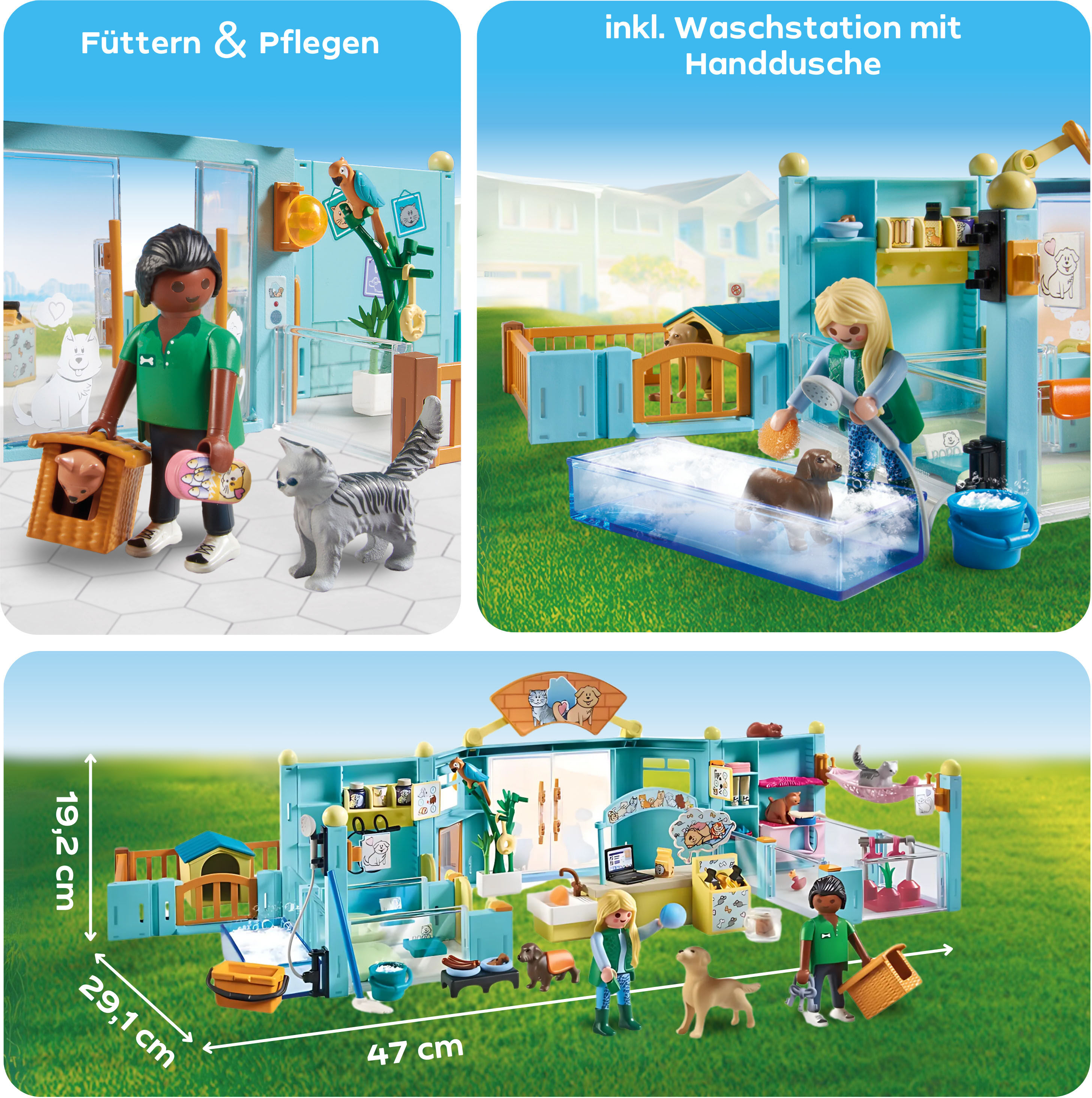 Konstruktions-Spielset PLAYMOBIL "Tierhotel (71742), Playmobil My Life", bunt, Spielbausteine, Kinder, Kunststoff, Konstruktions-Spielset, Made in Europe