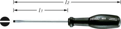 Hazet Werkstatt Schlitz-Schraubendreher Klingenbreite: 5.5mm Klingenlänge: 125mm
