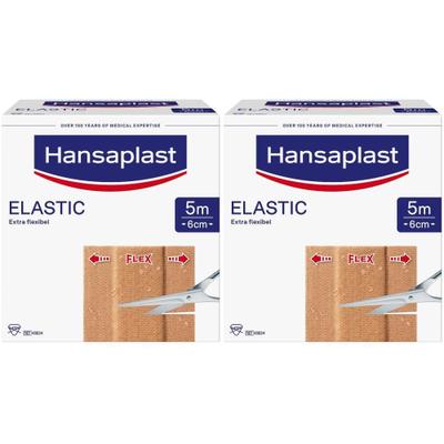 Hansaplast Elastic Pflaster 6 cmx5 m 2x 2x1 St