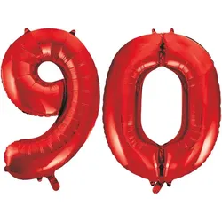 XL Folienballon rot Zahl 90