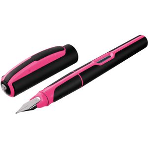 Pelikan Füller Style Neon Pink P57, Feder M, Links- & Rechtshänder, Kunststoff, schwarz/neonpink