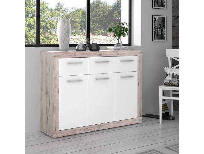 Buffet 118cm Blanc/Beige