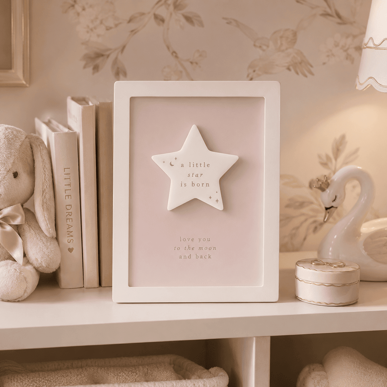 'A Little Star is Born' Mini Pink Framed Art