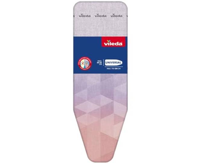 Vileda Diamond strijkplankovertrek ,Langer Als Nieuw, Gemakkelijk te plaatsen, Met schuimlaag, Universele maat , OEKO-TEX-gecertificeerd