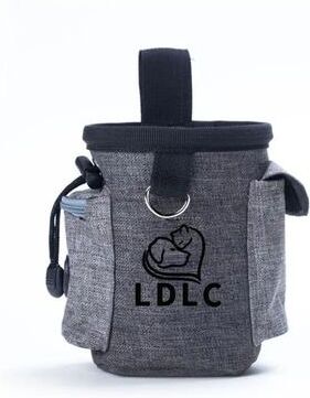 Inspire Select Portable Dog Treat Pouch Waist Bag Hands Free Puppy Training Snack Holder For Outdoor Walks & Rewards gray