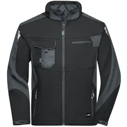 Softshelljacke "JN844" - L - black/carbon
