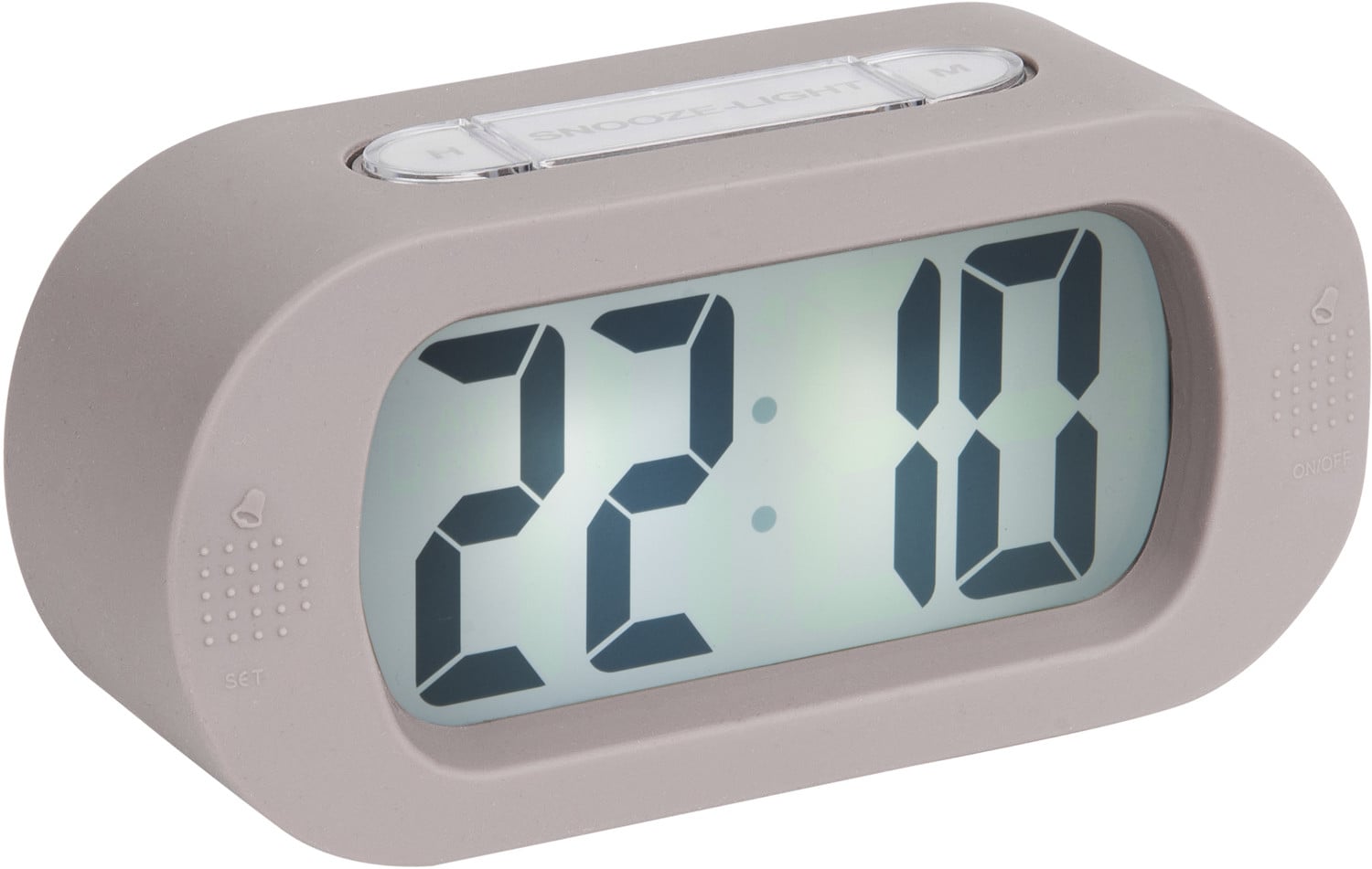 Karlsson KA5753GY digitale wekker met LCD-display, grijs