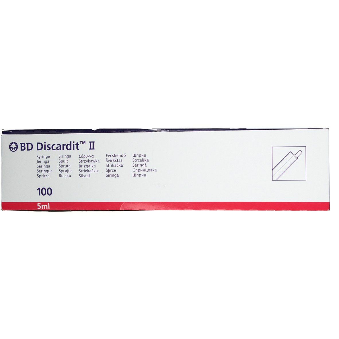 BD Discardit II Spritze 5 ml 100x5 Spritzen