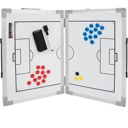Derbystar Faltbare Taktiktafel Aluminium Fußball - weiß