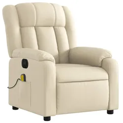 vidaXL Massagesessel Elektrisch Creme Stoff