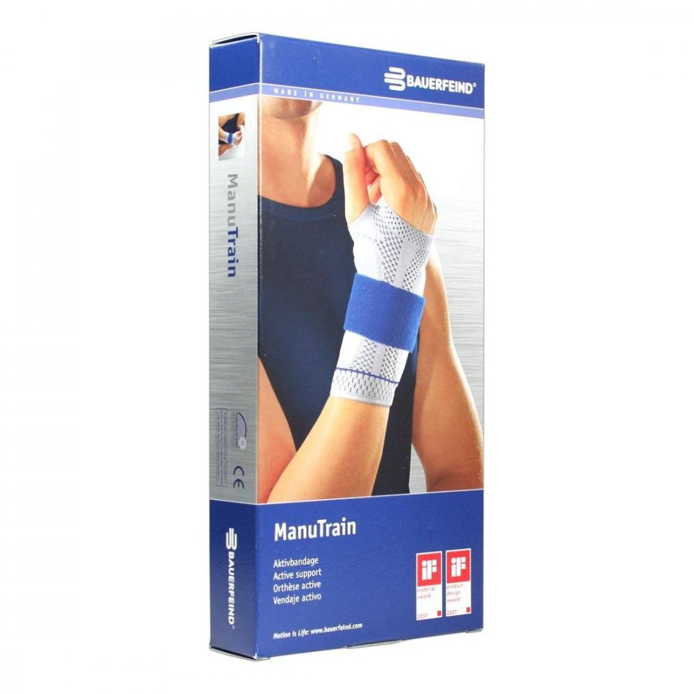 Bauerfeind AG / Orthopädie Manutrain Handgelenkbandage Größe 2 links titan 01285967