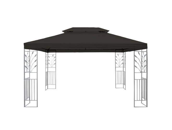 Dach Gartenpavillon LAVEN 4 x 3 m anthrazit