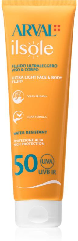 Arval IlSole Ultralight Face & Body Fluid fluide corps et visage SPF 50 150 ml