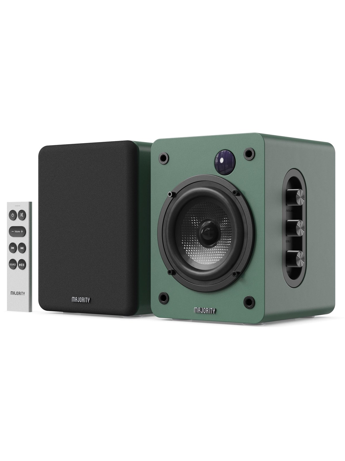 Majority D50X Bluetooth Bookshelf Speakers - Green