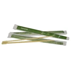 PAPSTAR 50 Paar Essstäbchen "pure" 23 cm einzeln gehüllt