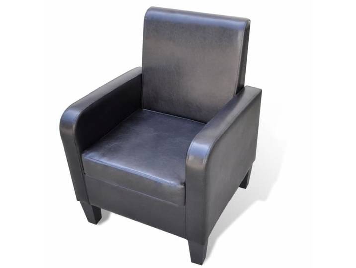 FAEL Fauteuil Noir Similicuir