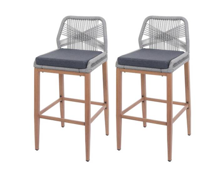 BARHOCKER Hellgrau, Anthrazit