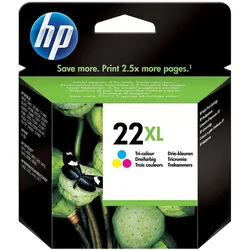 HP, Druckerpatrone, 22xl (C, M, Y)