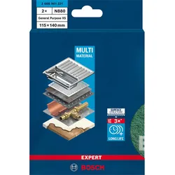 Bosch EXPERT N880 Vliesscheibe zum Handschleifen grün - 2608901221 - grün