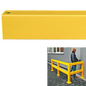 Moravia Rammschutzgeländer XL-Line, Länge 1000mm, Stahl 120 x 80mm, Querbalken