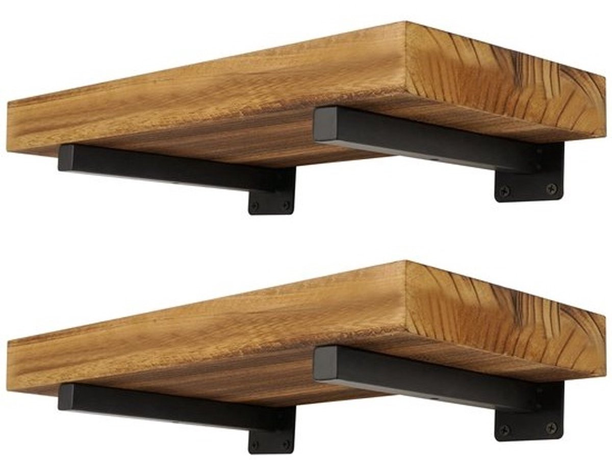 Omgoods Heavy Duty Plankdragers 4 stuks - Zwart met bevestigingsmateriaal