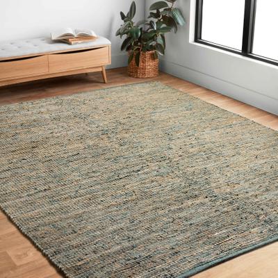 Alexander Home Farmhouse Jute and Leather Handwoven Area Rug