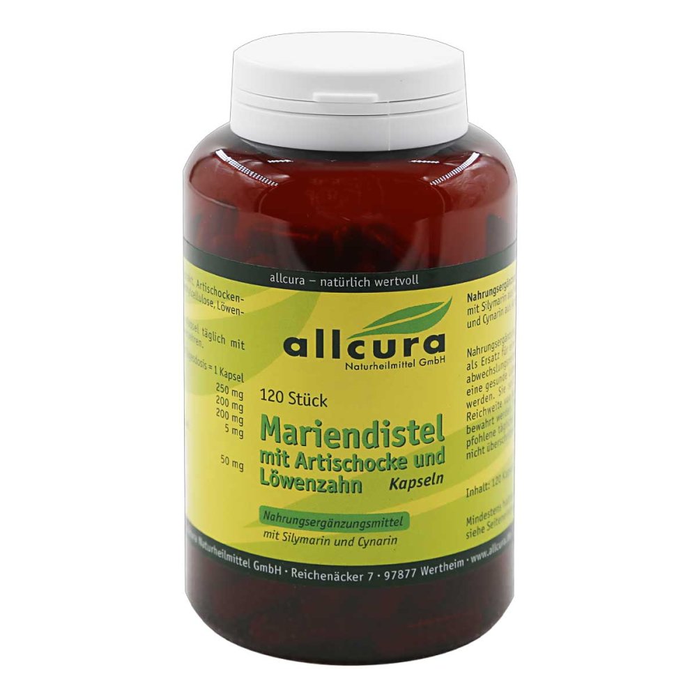 allcura Naturheilmittel GmbH Mariendistel Mit Artischocke Und Löwenzahn Kapseln 19125595