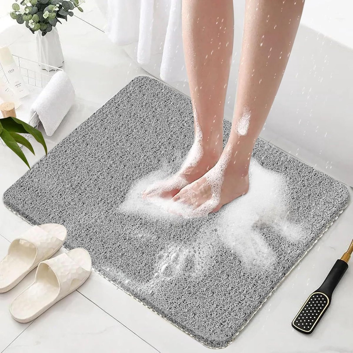 Badmat Anti Slip Douchemat Grijs
