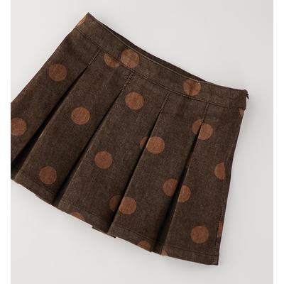Minirock SARABANDA "BABY GIRL SKIRT", Mädchen, Gr. 128, braun (braun, braun), 98% Baumwolle, 2% Elastan, Röcke Minirock