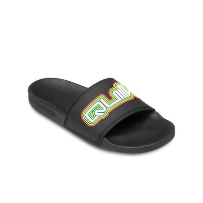 Sandale QUIKSILVER "Rivi", Herren, Gr. 13, schwarz (schwarz, rasta), Obermaterial: Synthetikmaterial / Außensohle: Gummi., Schuhe Sandale